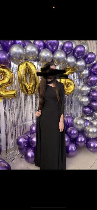 Чёрная вечернее платье размер м