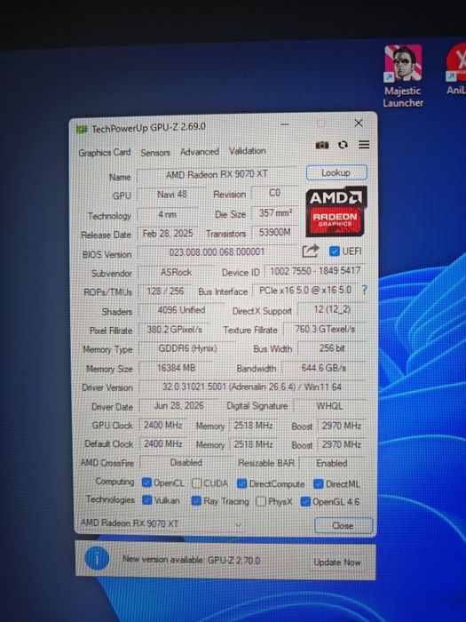 Asrock challenger RX9070xt 16gb