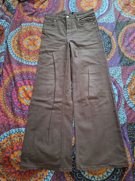 Blugi largi H&M,culoare maro