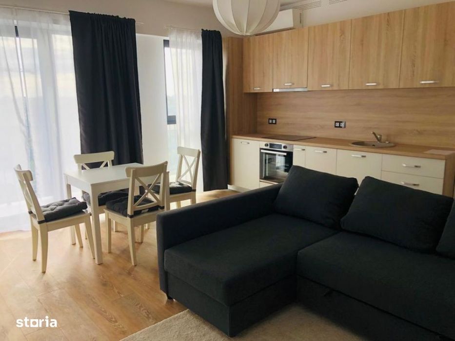 Sisesti 2 camere complet mobilat + parcare subterana Metrou 8'
