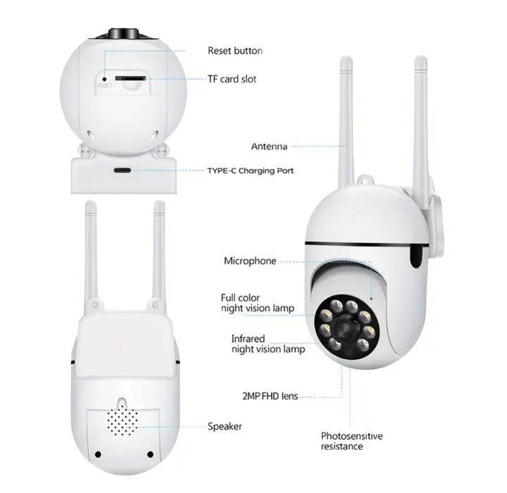 WiFi Камера вътрешна/външна Full HD 1080p