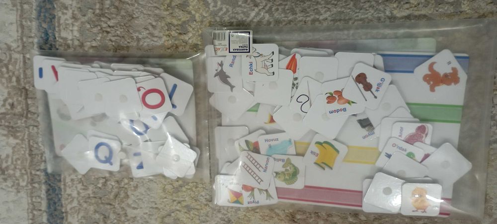 Кувнок харфлар уйини- игравой комплект Собери слова