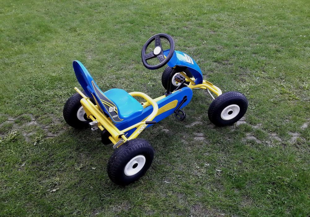 Cart (Kart) cu pedale copii/adulți  BERG Cyclo AF, galben cu albastru