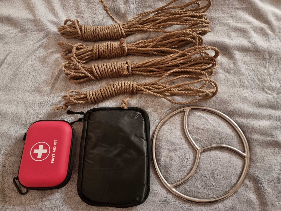 kit shibari ring ropes jute panzer carabiner swivel