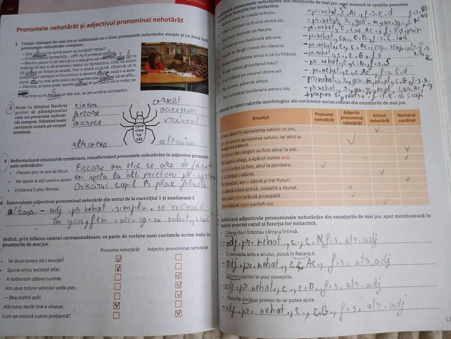 Caietul elevului  Română clasa 7 – puțin folosit