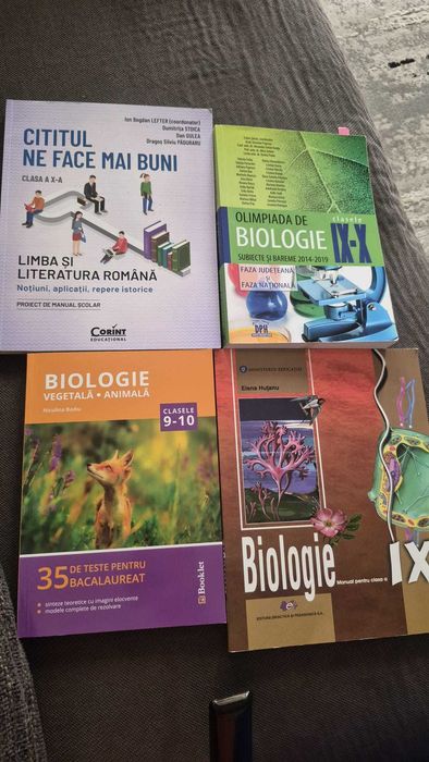 Vand manuale scolare, Biologie si Limba si Literatura Roamana