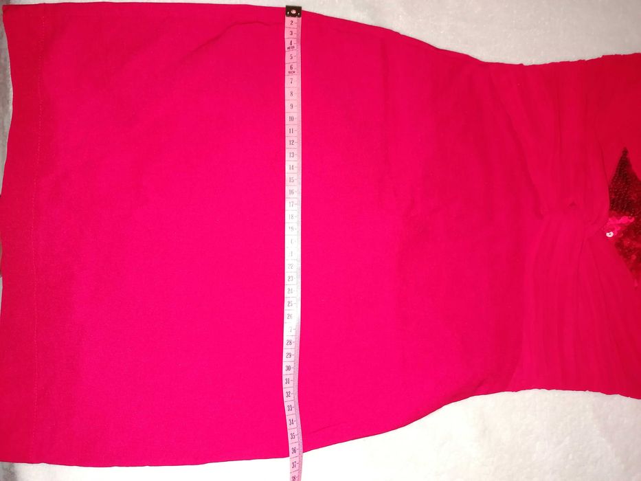 Червена еластична рокля S