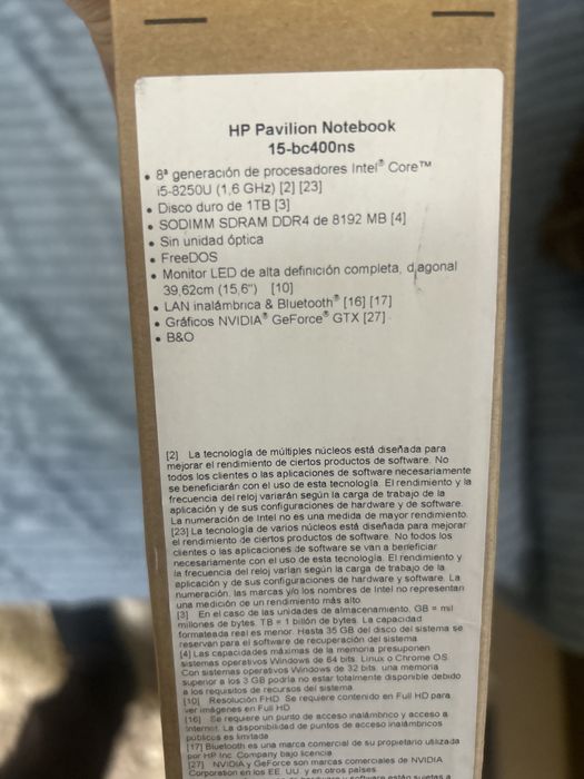 HP Pavilion 15-bc400ns Core i5-8350U 1Tb