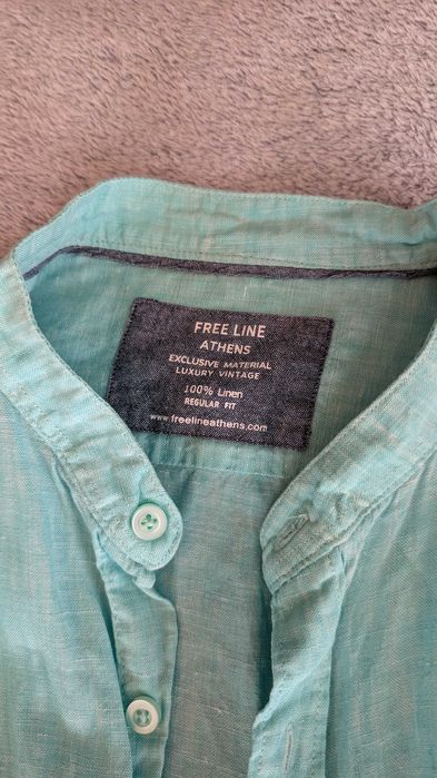 Зелена ленена риза 100 %