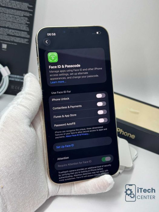 iPhone 13 Pro MAX 128GB Gold, 100% батерия, НЕРАЗЛИЧИМ ОТ НОВ, 1г. ГАРАНЦИЯ!