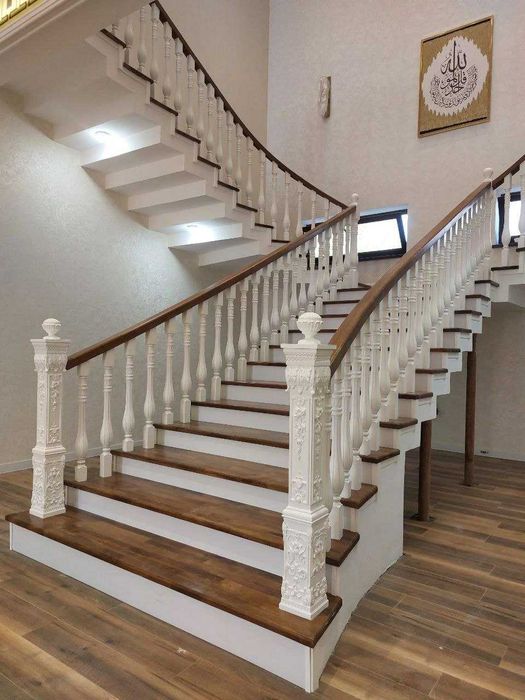 Обшивка лестницы yogʻoch zina ёғоч зина мумтоз ишлар stairs company