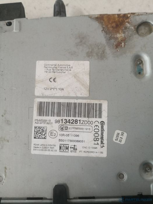 Cd Player Auto Peugeot 301 [ 2012 - > ] Oem 98134281Zd00