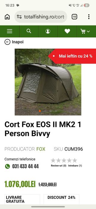 Vand Cort Fox de 1 persoana