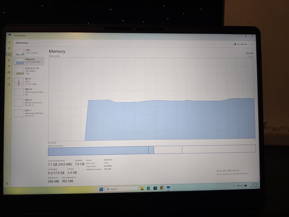 Laptop gaming HP omen 16-ap0041ns  RTX 5060