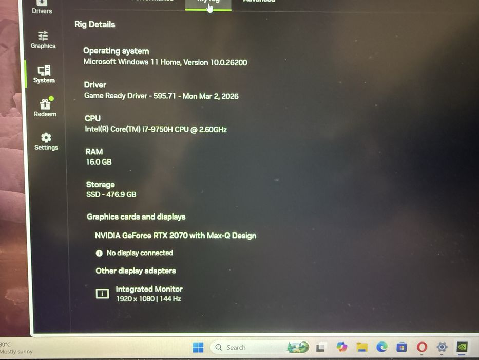 Alienware M15 R3/ I7 9750H/16GB/RTX 2070/512GB SSD