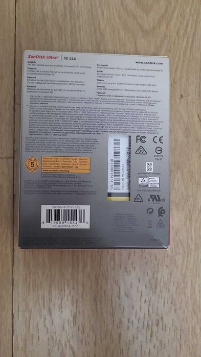 SSD sata SanDisk Ultra 3D de 2TB - Nou, Sigilat , Original