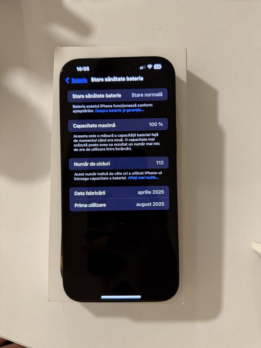 iPhone 16 Pro Max 256GB - Black Titanium - Ca Nou (100% Baterie)