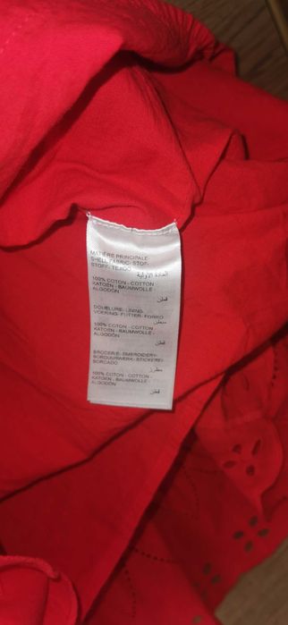 Рокля с къс ръкав, рязана бродерия - Maison 123, размер 40