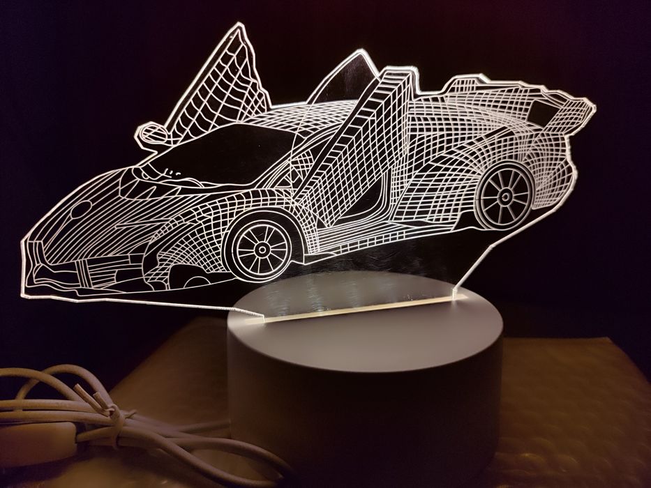 Светильник 3d машинка