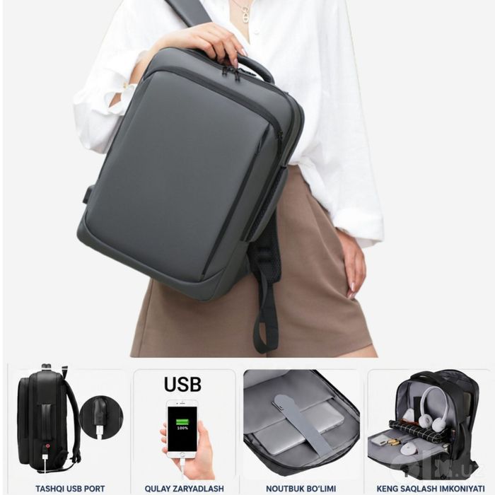 Universal sumka-ryukzak USB - PORT. Рюкзак - сумка для ноутбука.