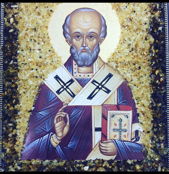 Иконы с янтарём