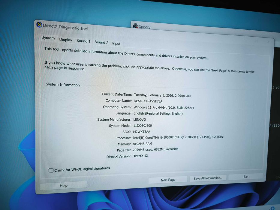 Unitate mini pc lenovo M80Q i5 10500 8gb ram ssd 512gb