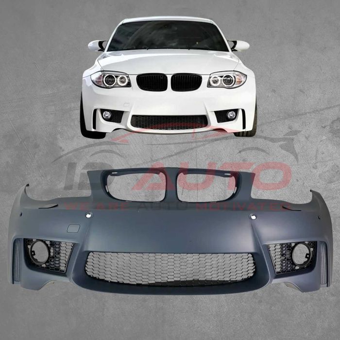 Предна броня BMW E87 (2007–2011) – M1 дизайн с отвори за халогени, бмв е87 м1