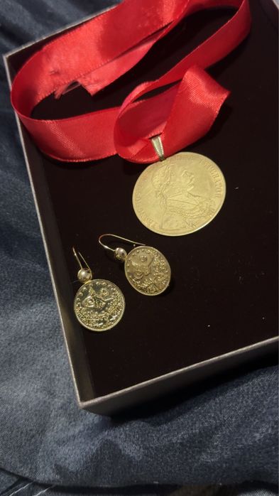 Salba si cercei placati cu aur de 24k