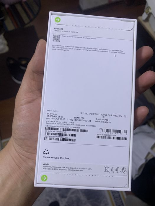 Продам Iphone 16 новый запечатанный
