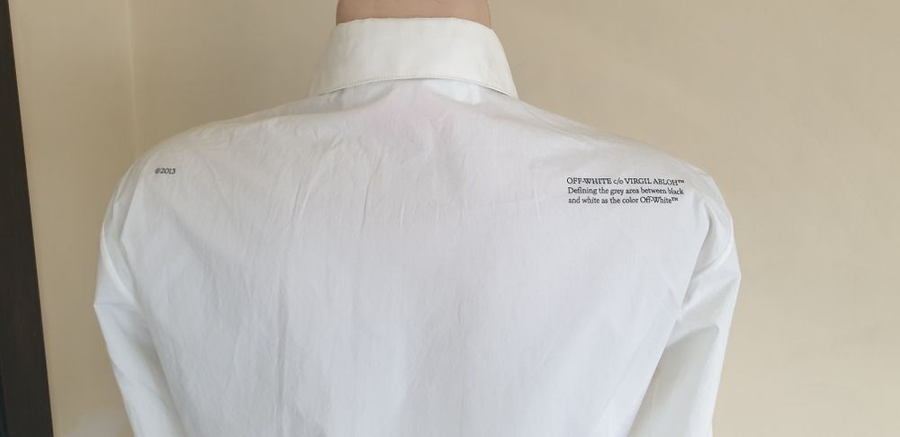 Off White Cotton Dress Italy  36 / S НОВО! ОРИГИНАЛ! Дамска  Рокля