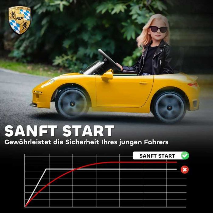 AIYAPLAY Електрическа количка RUF GT за деца, с дистанционно управление