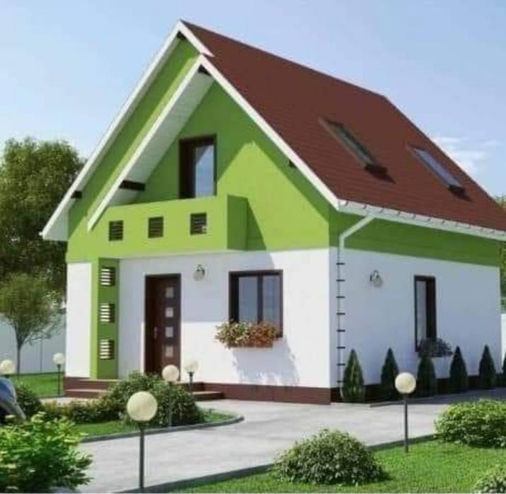 Vand case pe structura metalica