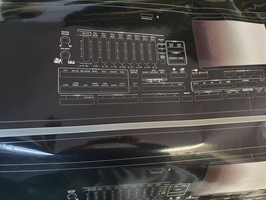 Colant Korg PA4X,  autocolant, sticker orga, colantare personalizata