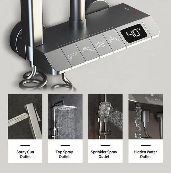 ***ПРОМОЦИЯ*** Душ система за баня със смесител и лед дисплей термо