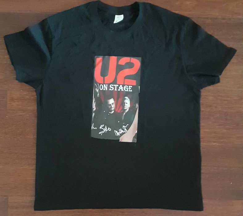 тениска Ю ТУ,  U 2 on stage, черна, 160 грама плътен памук, чисто нова