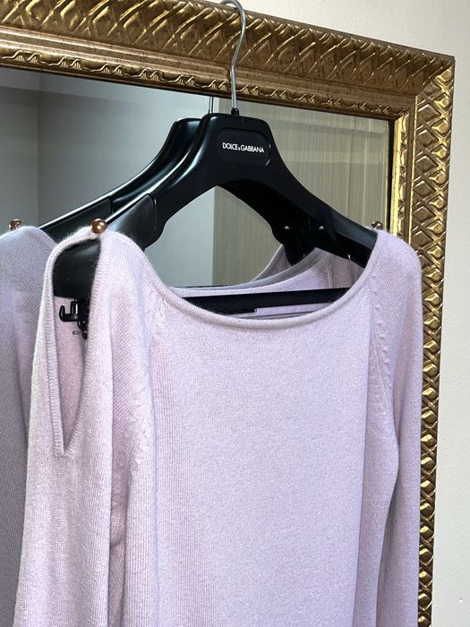 Pulover cu umeri despicați, mix lână