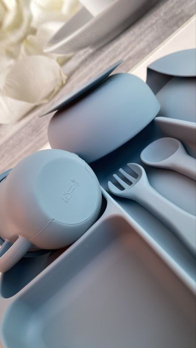 Силиконовая детская посуда