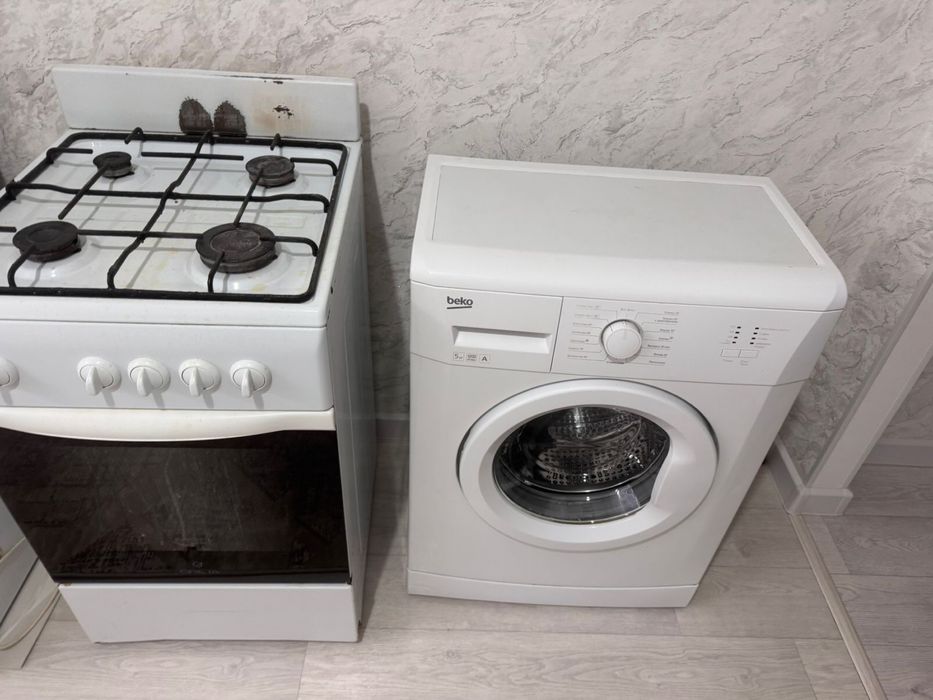 Газ печь + кір машина