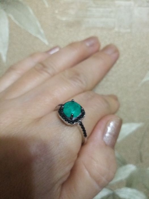 Серебряное кольцо с агатом  размер 19,5