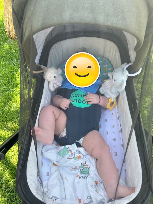 MOON Kомбинирана количка 2в1 CLICC MOSS GREEN MELANGE