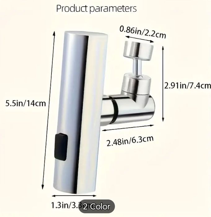 Robinet Bucătărie 3 în 1 Cascadă 360 NEGRU Nou