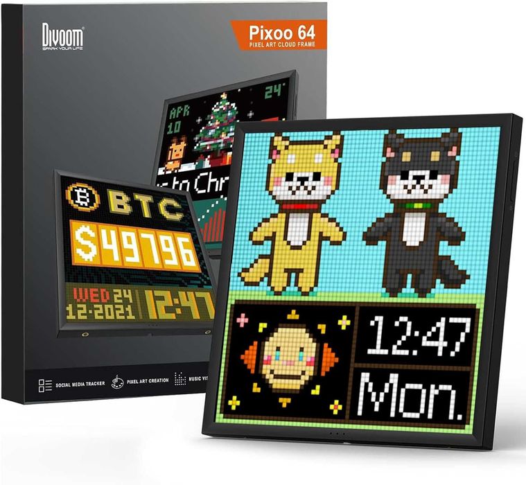 Дигитална LED рамка Divoom Pixoo-64 WiFi 64x64