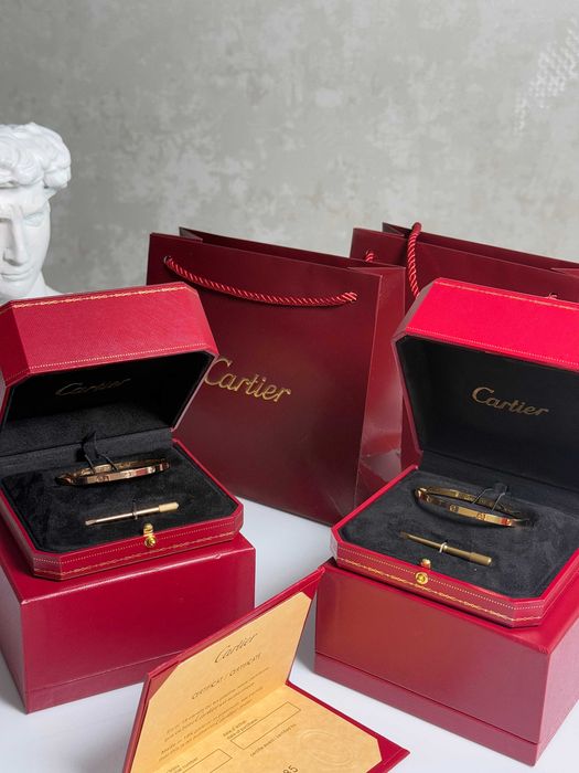 Браслеты Cartier Картье серебро 925 с золотым покрытием