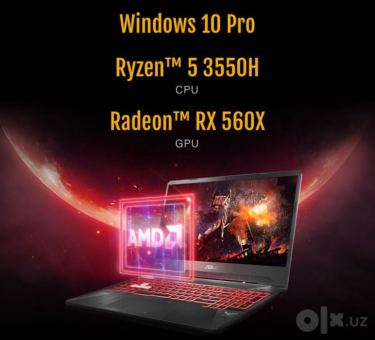 Asus AMD Ryzen 5 3550H with Radeon Vega Mobile Gfx 100%
