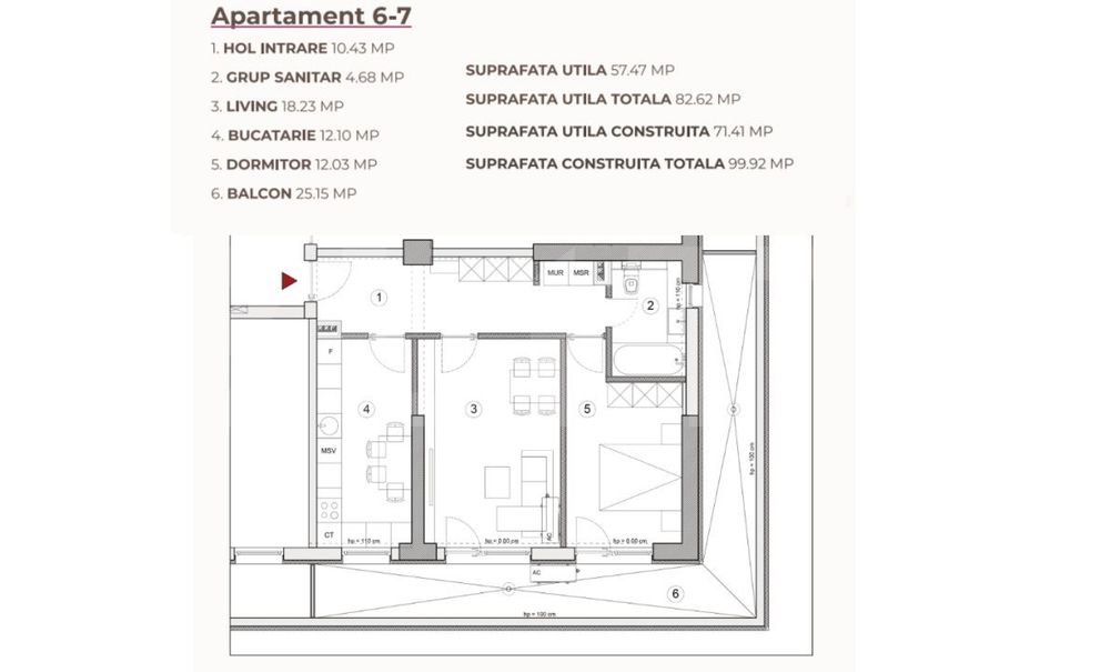 Apartament 2 camere, 82.62 mp, ansamblu 0% Comision Achizitie, Calea S — fotografia 2