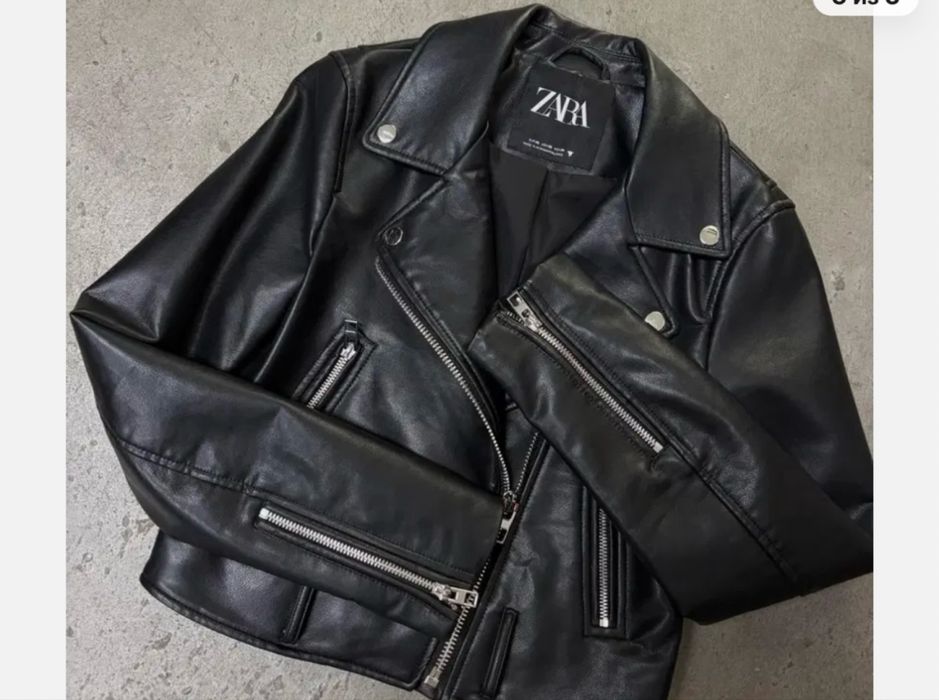 Оригинал зара куртка кожанный