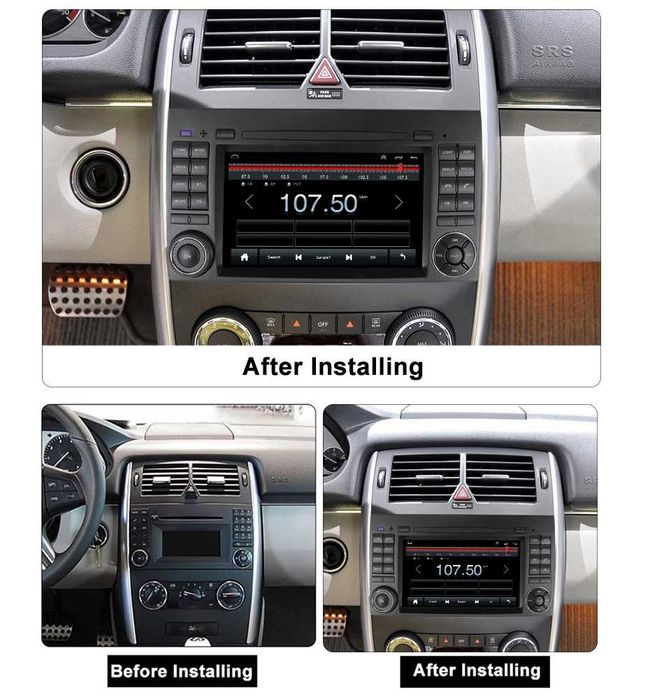 Navigatie Android 14 Mercedes Crafter Vito Viano B200 Vito + CAMERA