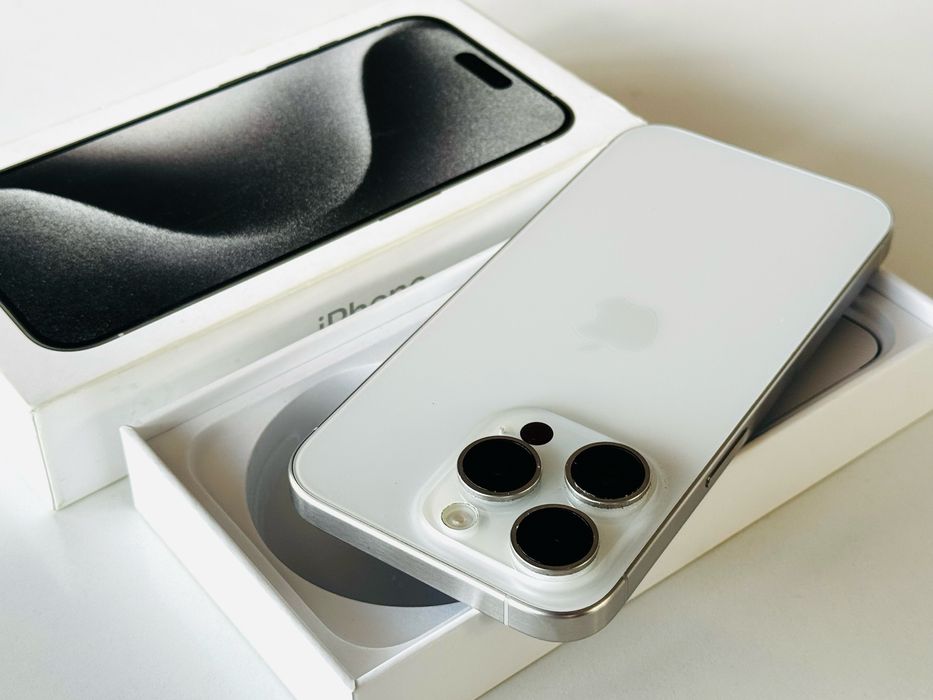 Iphone 15 Pro 512GB White Titanium 96% Батерия! Гаранция 6 месеца