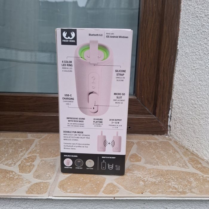 Boxe Fresh'N Rebel, cu wireless , Bluetooth, autonomie 20 de ore, noi