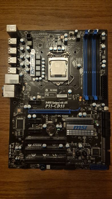 Kit Placa de baza MSI P55-CD53 + Procesor i5-860 + i/o shield + cooler Intel / LGA 1156 ATX
125
